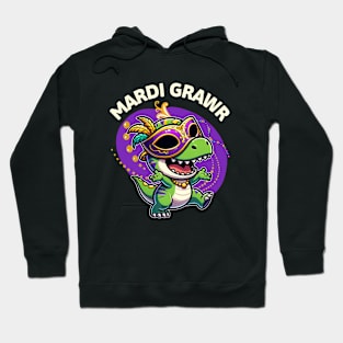 Mardi Grawr T-rex Hoodie